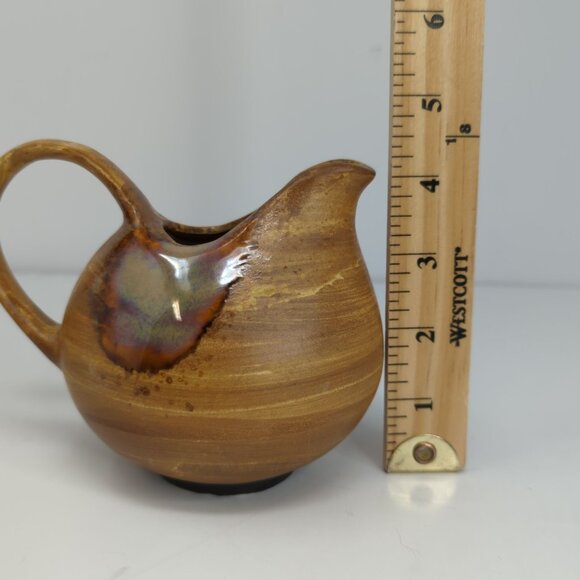 Sango Splash Creamer and Sugar bowl with lid Brown drip glaze Stoneware - Picture 7 of 16